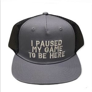 NEW I Paused My Game To Be Here Snapback Hat